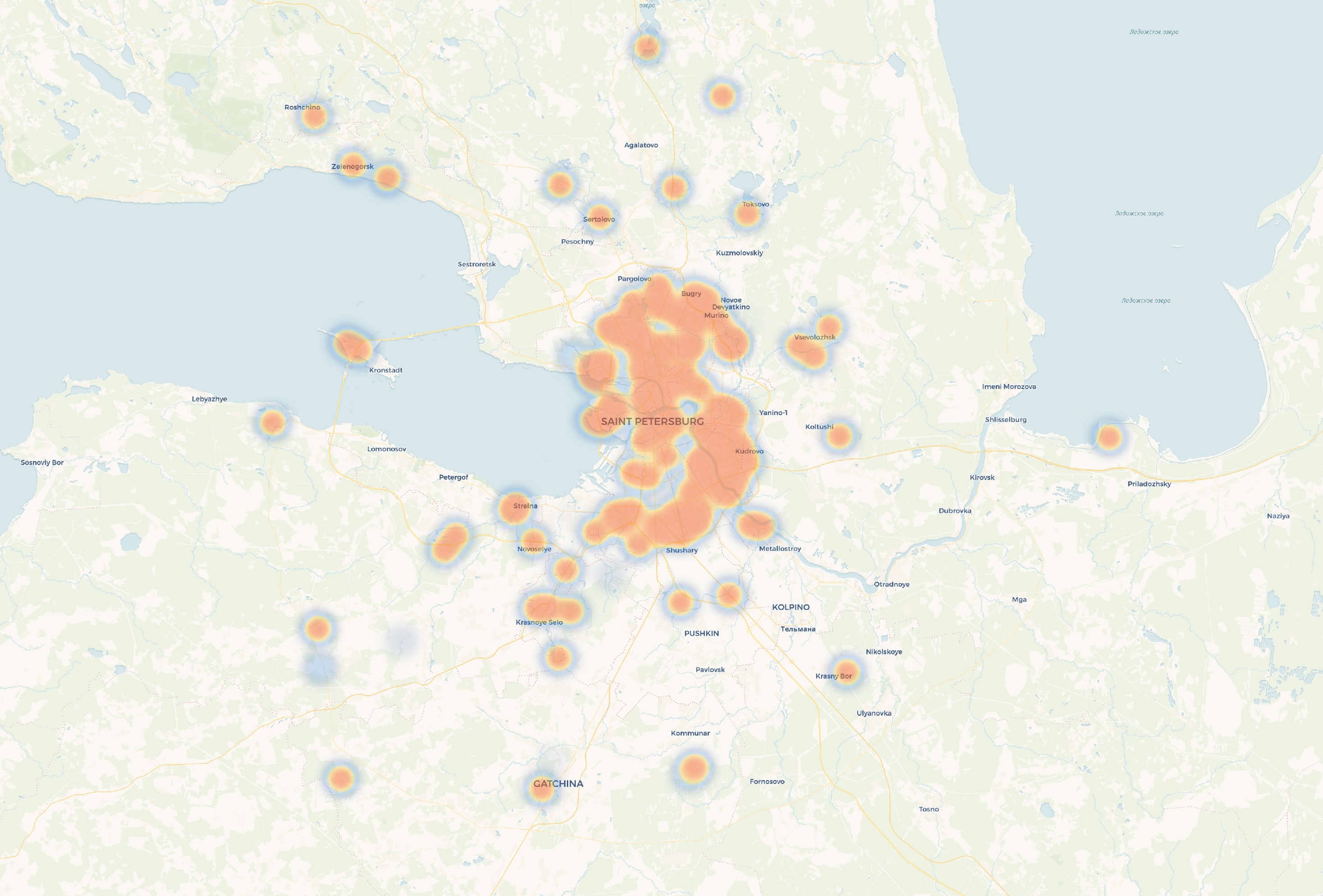 Карта покрытия